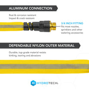 HydroTech FlatJacket 5/8 in. Dia x 100 ft. Flexible Garden Hose, Ultra-Lightweight, Patented Force-Control Technology, Yellow, 5617C3