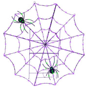 Gemmy 551866 Halloween Lighted Decor Spider Web with Spider - Purple and Green LED