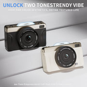 Yintiny 4K Digital Camera, 16X Optical Zoom, Anti-Shake, 3 in 180 Flip LCD Screen, 21MP CMOS Sensor, Built-In Filters, 32GB SD Card, White, 20251206