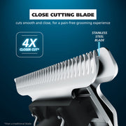 Wahl Beard Trimmer with High Visibility Precision Blade, All Metal Body, Waterproof, Lithium Ion Battery 120 Min Runtime, USB Charging, Black, 3028246