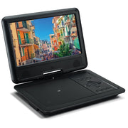 GPX PDB906BDLB 9-Inch Portable DVD Player with Bluetooth Headphones, Swivel LCD Screen, 800 x 480 Resolution, Black