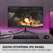 ViewSonic VX2428A 24 Inch IPS Full HD Gaming Monitor, 180Hz Refresh Rate, 0.5ms Response Time, FreeSync Premium, HDR10, Flicker-Free, Blue Light Filter, HDMI 1.4 and DisplayPort