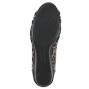 Cliffs By White Mountain Women's Boldest Peep Toe Wedge Sandals, Tan Leopard Nylon, 1.5-Inch Heel, Size 9.5 Wide, C39081WLPRD