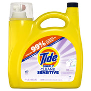 Tide Simply Clean & Sensitive Liquid Laundry Detergent, Cool Cotton Scent, 117 Fl Oz, 89 Loads, 30772120828