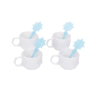 Jakks Pacific Disney Frozen Icy Magic Tea Set with Light-Up Teapot, Blue Glow, 1 Teapot, 4 Teacups, 4 Teaspoons