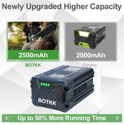 BOTKK LB60A00 60V 2.5Ah Lithium Ion Power Tool Battery Compatible with Greenworks Pro Cordless Lawn Mower and Leaf Blower