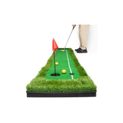 Abcotech Putting Mat Indoor Golf Putting Green Mini Golf Set with 3 Bonus Balls Style: Putting Mat with Fringe
