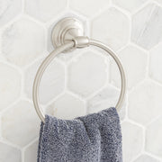 Signature Hardware SHBETR2ZBN Beasley Towel Ring - Brushed Nickel