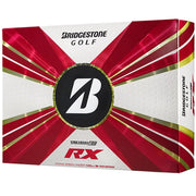 Bridgestone Golf Tour B-RX Reactive Golf Balls, Polybutadiene Core with Urethane Shell, Dual Dimple Technology, White, Pack of 12