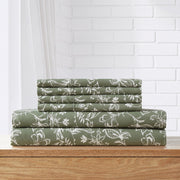 Soft Washed Sheet Set, 6 Piece, Riley Floral Sage, King