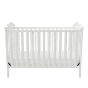 Baby Relax Adele 3-in-1 Convertible Crib, White, Solid Pine Wood, Adjustable Mattress Heights, Non-Toxic Matte Finish