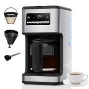 Auseo CM9451-UL-AS-N1 14-Cup Programmable Drip Coffee Maker, Stainless Steel