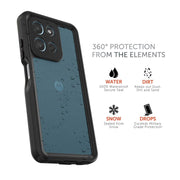 Body Glove Waterproof Tidal Phone Case, Slim Hard Shell, Black/Clear, Compatible with Motorola moto g PLAY 2026, 100144886