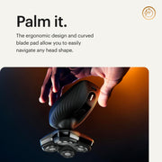 MANSCAPED Dome Shaver PLUS Mens Head Shaver, Four Double-Track Rotary Blades, SkinSafe and FlexAdjust Technology, Waterproof, Cordless, Black