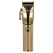 BaBylissPRO GoldFX+ All-Metal Cordless Hair Clippers with DLC Titanium Gold Blade, Lithium Battery, 3-Hour Runtime, USB-C Charging, Gold, FX870NG