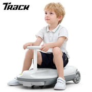 Track Seven 12V Electric Go Kart Ride OnRace Car W/LED Flashing Lights Variable Speed 0-5 Mph - Portable