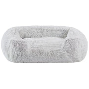 Best Friends by Sheri Shag Lounge Bed Calming Faux Fur Dog Bed, Frost, Large, 36