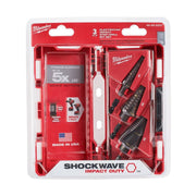 Milwaukee 48-89-9257 SHOCKWAVE Impact Duty 3-Piece Titanium Step Drill Bit Set, 1, 4, 9