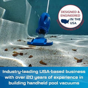 Water Tech Corp Pool Blaster Max Cordless Pool Vacuum, 60 Min Runtime, Omni-Directional Rollers, Rechargeable Handheld Cleaner, Blue, 30160ML