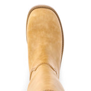 No Boundaries Women's Tall Riding Boot, Honey Faux Leather, Wide Width, 14 in Shaft, 1.95 in Block Heel