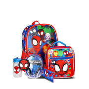 Marvel MSCF613-W Spidey & Friends 6-Piece Backpack Set With Headphone - Blue