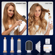 VoluVibe 7-In-1 Hair Dryer Styler Set, Brushless Motor 110000rpm, 1400W Professional Blower with Comb Attachments