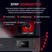 Skytech Gaming Azure 3 Plus Desktop PC, AMD Ryzen 7 9800X3D, AMD Radeon RX 9070 XT 16GB, 32GB DDR5 RAM, 1TB Gen4 NVMe SSD, 360mm ARGB Liquid Cooling, Black Tempered Glass