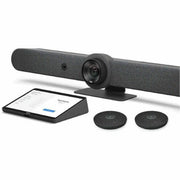 Logitech Rally Bar + Tap Cat5e + Two Mic Pods, TAA Compliant, Graphite