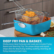 Gotham Steel 32 Piece Bakeware & Food Storage Cookware Set, Blue - Material: Aluminum