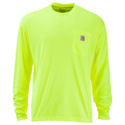 Carhartt Force Color-Enhanced Long-Sleeve T-Shirt for Men - Bright Lime - 3XLT