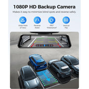 AZDOME PG17 Mirror Dash Cam, 12
