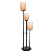 Lite Source LS-20700D/BRZ Bess 3-Light Table Lamp with Amber-Glass Shades, Dark Bronze