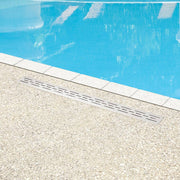 Signature Hardware Effendi Outdoor Linear Shower Drain Brushed Stainless Steel Showers