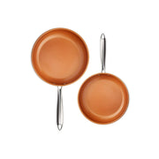 Gotham Steel 2142 Stainless Steel Premium 2 Piece Frying Pan Set