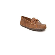 Minnetonka 793A Tie Thread Slippers for Men - Brown Ruff - 10.5M