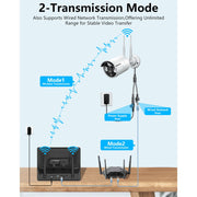 OOSSXX 3.0MP Wireless Outdoor Security Camera System with 10.1in All-in-One Monitor, 4 Cameras, 100FT Night Vision, 1TB Storage, White CSOS-03SW3MP03-4ch+10A+2.5