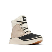 Sorel Women's Out N About Iv Chillz Waterproof Snow Boots, Full Grain Leather, 100g Insulation, Faux-Shearling Lining, Rubber Outsole, Omega Taupe Black, Size 6, 2088131264