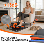 Funslim Under Desk Elliptical Exercise Machine, Quiet Magnetic Resistance, 12 Adjustable Speeds, Remote Control Included