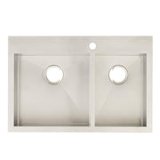 33X22 2B LH DUAL MNT SS SINK 1H