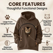 GFTNK Dog Carrier Hoodie for Small Dogs, Soft Breathable Cotton Blend, Unisex Relaxed Fit, Multiple Colors