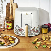 Beautiful by Drew Barrymore Air Fryer, 6 Qt Capacity, TurboCrisp Technology, EverGood Ceramic Nonstick Coating, Touch-Activated Display, Wildflower White Icing