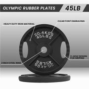 BalanceFrom Classic Cast Iron Weight Plates 45 lb Pair