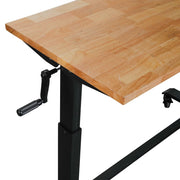 WorkPro 48-Inch Rolling Adjustable Workbench, Heavy-Duty Steel Frame, Rubber Wood Worktop, Adjustable Height 29-38 in, 400 lb Capacity, 42770