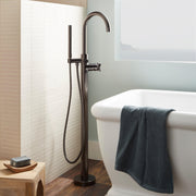 Signature Hardware 488905 953798 Vassor Floor Mounted Tub Filler Faucet with Hand Shower, Gunmetal