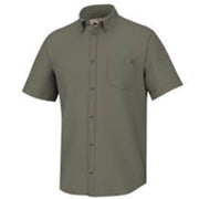 Huk Kona Solid Short-Sleeve Button-Down Shirt for Men - Moss - S