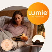 Lumie Bodyclock Glow 150 Sunrise Alarm Clock with Sunset Simulation, 10 Sleep and Wake Sounds, Adjustable Warm LED Light, Auto-Dimming Display, Black