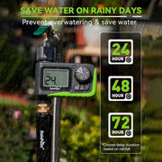 RainPoint Programmable Water 1-Zone Outdoor Automatic Irrigation Controller System, Green, ITV105