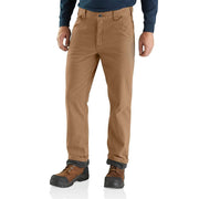 Carhartt Relaxed Straight Rigby Lined Dungarees Rugged Flex Stretch Work Utility Pants Dark Khaki 46W x 32L 103342-253