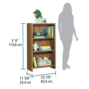 Mainstays 437355 Westley 3 Shelf Bookcase, Warm Walnut Finish