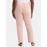Terra & Sky Women's Straight Leg Skinny Jeans Dusty Rose 22W